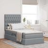 vidaXL Letto con contenitore e LED con led Grigio chiaro 90 x 190 cm