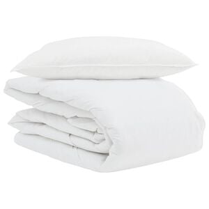 vidaXL Duvet Estivo con cuscino 2 pz Bianco Piuma d'anatra