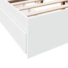 vidaXL Giroletto con Cassetti Bianco 140x190 cm in Legno Multistrato