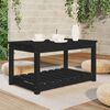 vidaXL Tavolo da Giardino Nero 82,5x50,5x45 cm Legno Massello Pino