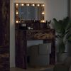 vidaXL Tavoli da Trucco per Camera da Letto con cassetto Rovere fum&eacute;