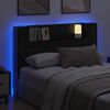 vidaXL Testata con Mobile e LED Rovere Nero 140 x 16,5 x 103,5 cm