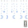 vidaXL Luci Fatate Stella e Luna con Telecomando 138 LED Blu