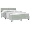 vidaXL Letto a molle con testiera Grigio chiaro 140 x 200 cm Velluto