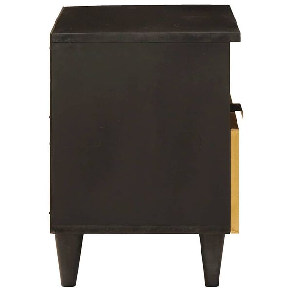 vidaXL Armadio da Notte con cassetto Nero e Oro 40 x 33 x 46 cm