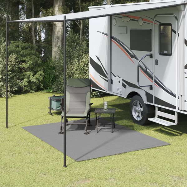 vidaXL Tappeto da Tenda Grigio Chiaro 4x2 m