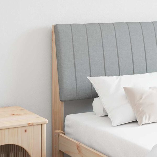 vidaXL Testiera imbottita Grigio chiaro 200 cm Pino massello