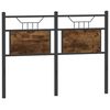 vidaXL Testiera di Ricambio Rovere Fumo 120 cm in Legno Multistrato e Acciaio