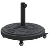 vidaXL Base per ombrellone 15.6 kg Nero Ferro Circolare
