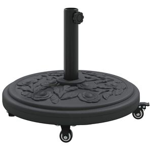 vidaXL Base per ombrellone 15.6 kg Nero Ferro Circolare