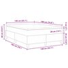 vidaXL Letto a molle Grigio chiaro e bianco 140 x 190 cm