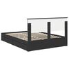 vidaXL Letto con Contenitore Nero 150 x 200 cm Legno multistrato