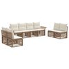 vidaXL Set Divano da Giardino 8 pcs Beige polyrattan