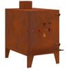 vidaXL Stufa da Campeggio 35x50x60 cm in Acciaio Corten