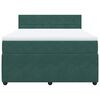 vidaXL Giroletto a Molle con Materasso Verde Scuro 140x200 cm Velluto