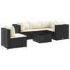 vidaXL Set Mobili da Giardino 6 pz con Cuscini in Polyrattan Nero
