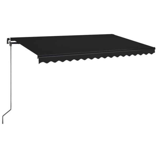 vidaXL Tenda da Sole Retrattile Manuale 450x350 cm Antracite