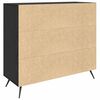 vidaXL Credenza Rovere Nero 89,5 x 34 x 80 cm Legno multistrato