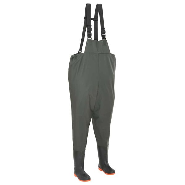 vidaXL Pantaloni Impermeabili con Stivali Verdi Taglia 39