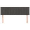 vidaXL Testiera Grigio Scuro 144x5x78/88 cm in Velluto