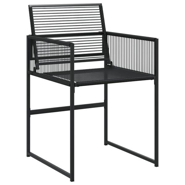 vidaXL Set da Pranzo da Giardino 9 pz Nero in Polyrattan