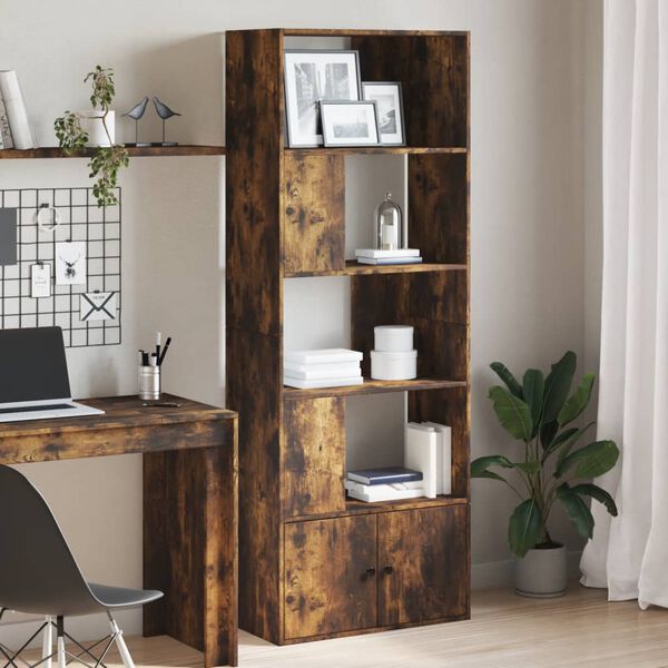 vidaXL Libreria Rovere Fumo 70x36x189 cm in Legno Multistrato