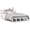 vidaXL Letto Libreria senza Materasso Bianco 150x200 cm Legno Massello