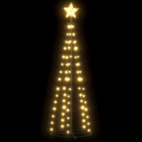 vidaXL Albero di Natale a Cono con 70 LED Bianco Caldo 50x120 cm