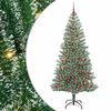vidaXL Albero di Natale Artificiale Imbiancato con Luci LED 210 cm