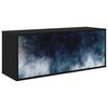 vidaXL Mobile TV da Parete RAALTE 102 x 33 x 40 cm Rovere Nero