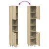 vidaXL Mobile da Bagno Rovere Sonoma 30,5x30x179cm in Truciolato