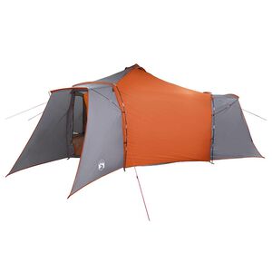 vidaXL Tenda Tipi 8 persona Grigio e arancione taffet&agrave;
