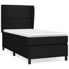 vidaXL Giroletto a Molle con Materasso Nero 90x190 cm in Tessuto