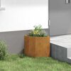 vidaXL Vaso d'angolo Ruggine 30 x 30 x 35 cm acciaio corten