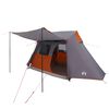 vidaXL Tenda a tunnel Grigio e arancione 475 x 220 x 192 cm