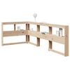 vidaXL Testiera Libreria a L 90 cm in Legno Massello di Pino