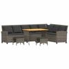 vidaXL Set Divani da Giardino 4 pz con Cuscini a Forma di L Polyrattan