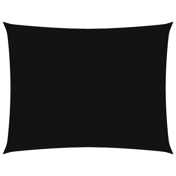 vidaXL Parasole a Vela Oxford Rettangolare 5x6 m Nero