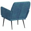 vidaXL Poltrona Blu 62x79x79 cm Velluto