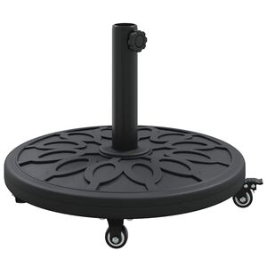 vidaXL Base per ombrellone 15.25 kg Nero Ferro Circolare