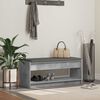 vidaXL Panca per ingresso con cuscino Grigio Cemento 103 x 38 x 45 cm