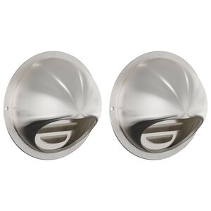 vidaXL Coperture per ventilazione d'aria 2 pcs Argento 80 mm