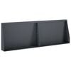 vidaXL Muro di contenimento 2 pz 60 x 12 x 50 cm Acciaio Antracite