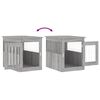 vidaXL Gabbia Cani da Arredamento Grigio Sonoma 55x75x65cm Multistrato