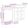 vidaXL Appendiabiti a muro rovere artigianale 85 x 10 x 45 cm