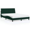 vidaXL Giroletto senza Materasso Hanko Verde Scuro 140x200 cm in Velluto