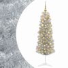 vidaXL Albero di Natale Artificiale Slim con Palline 150 cm 150 LED