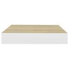 vidaXL Scaffali a Parete 2 pz Rovere e Bianco 23x23,5x3,8 cm in MDF