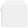 vidaXL Mobili TV a Parete con Luci LED 2pz Bianchi 60x35x31 cm