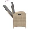 vidaXL Set Pranzo da Giardino 9 pz con Cuscini Beige Misto Polyrattan